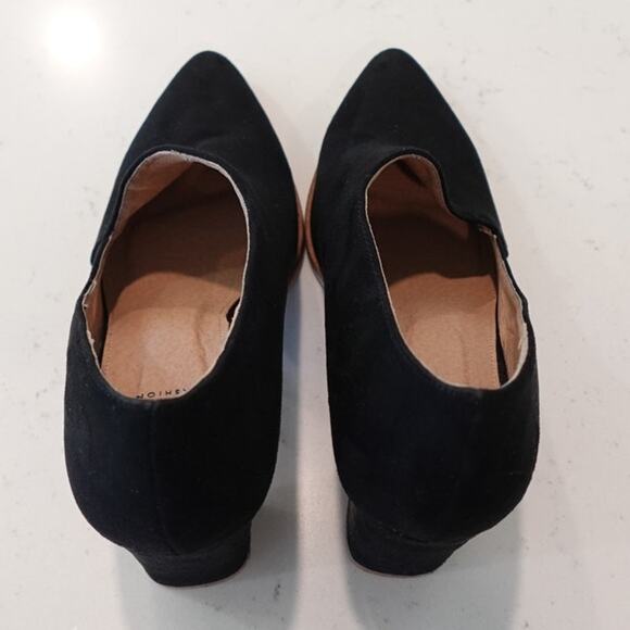 Beast Fashion Woman's Black Asymmetrical Pump Pointed Toe / Block 3" Heel - Picture 8 of 11